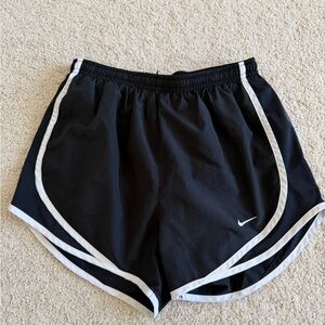 Nike Black Dri-Fit Women's Athletic Shorts with White Trim XS